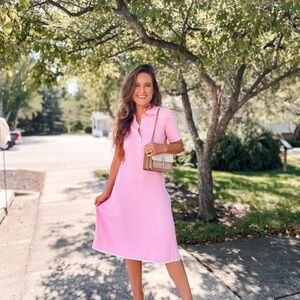 Women’s Pink Polo Shirt Dress